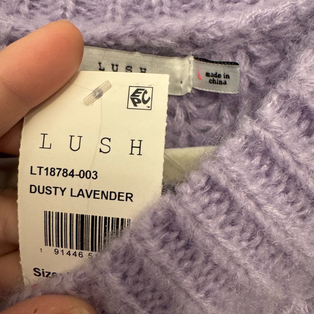Lush oversized lavender sweater